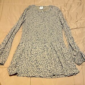 Spotted Long Sleeve Dressy Top